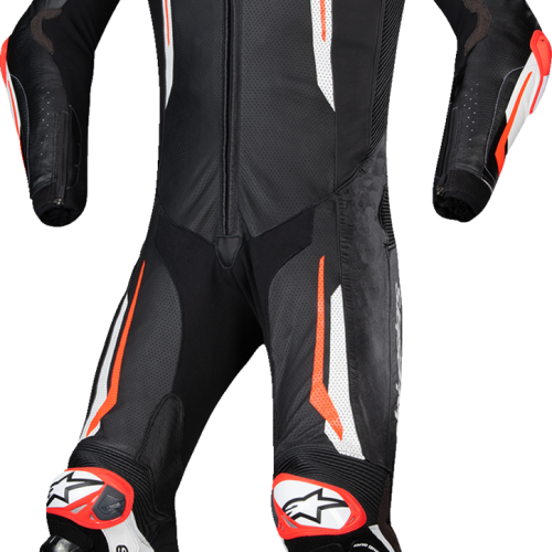 SUIT GP TECH V5 BLK/WHT/RED FLUO 52