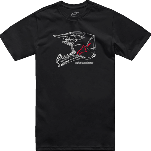 TEE MX HELMET SS BK 2X