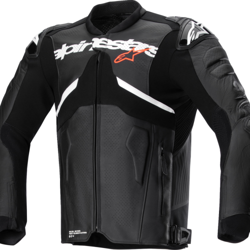 ATEM V5 LTHR JKT BLK/WHT 48