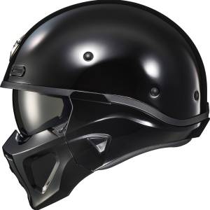 COVERT X OPEN-FACE CASCO BRILLANTE NEGRO