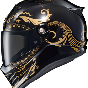 COVERT FX FULL FACE CASCO EL MALO GOLD/BRILLANTE NEGRO